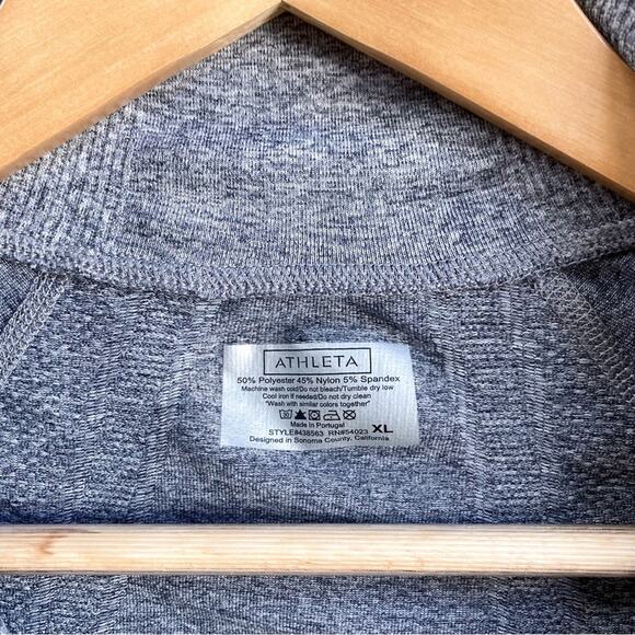 Athleta Heather Gray Fast Track Quarter Zip Pullover - Picture 4 of 5